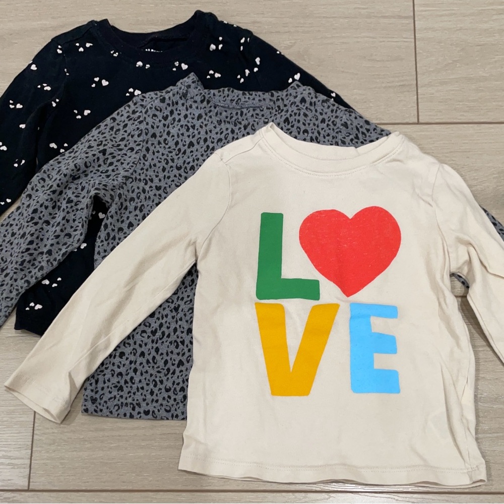 Old Navy Toddler Girls Long Sleeve Top Bundle – Size 3T (Set of 3)